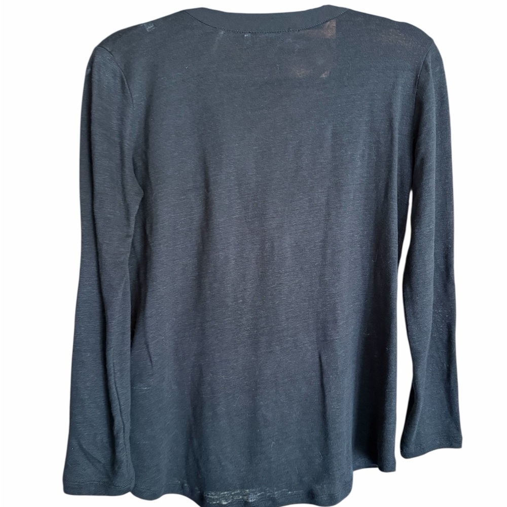 Sandro  Paris Black V-Neck Blouse - Picture 2 of 4